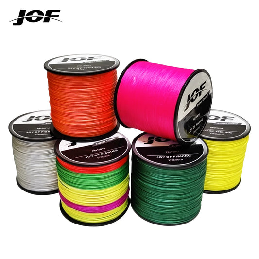 JOF PE intrecciato X4 lenza, resistente all'abrasione lenza sottile durevole per accessori per la pesca all'aperto 300M 500M 1000M