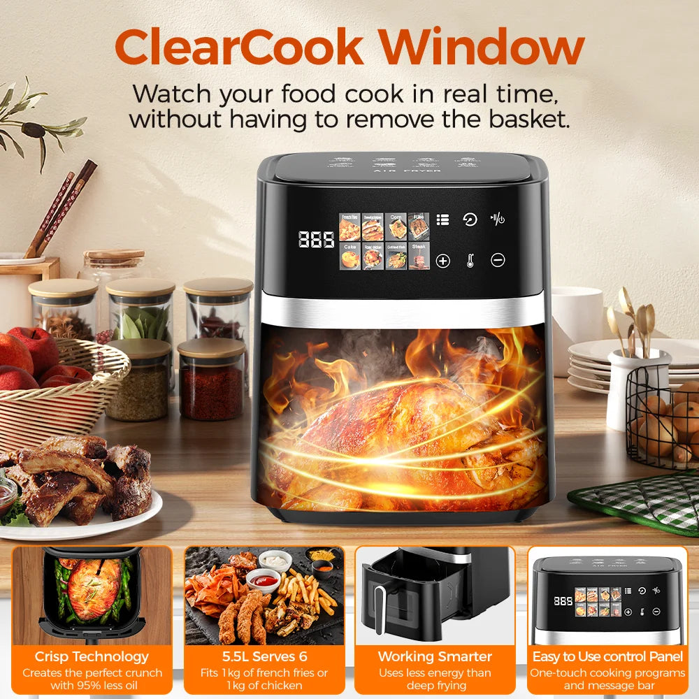 frigitrice ad aria 5.5l 8 in 1