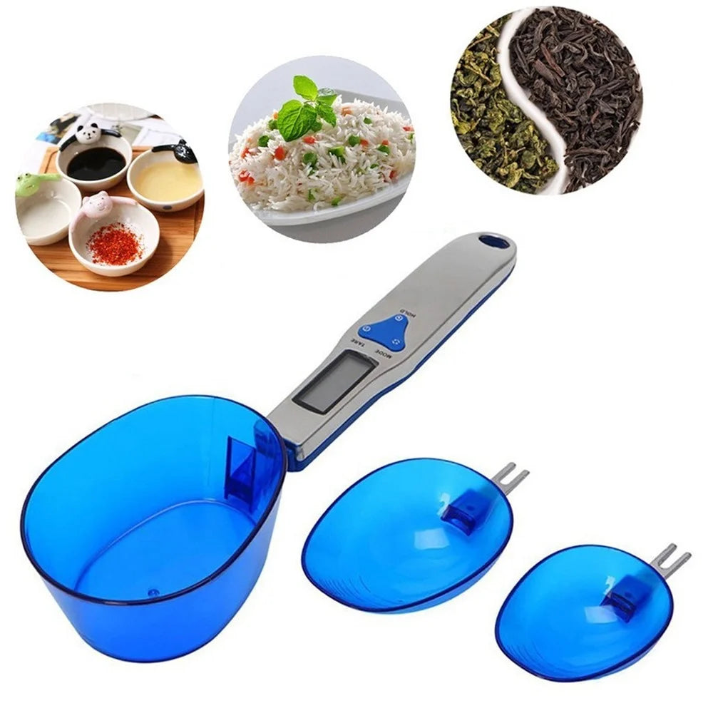500g 0.1g bilancia digitale Display LCD cucchiaio da cucina bilancia misurino elettronico s con 3 cucchiai di pesatura staccabili