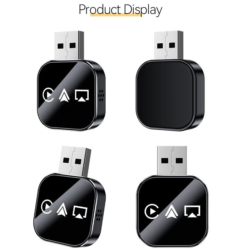 Adattatore Wireless 3-in-1: CarPlay, Android Auto e Mirror Link – Convertitore USB Plug & Play