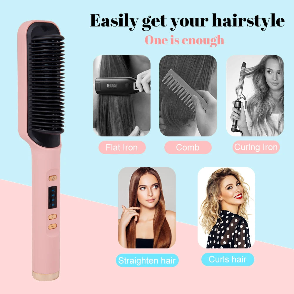 Spazzola per capelli spazzola elettrica pettine caldo piastra per capelli spazzole per capelli pettine pettine per riscaldamento a caldo piastra per capelli multifunzione