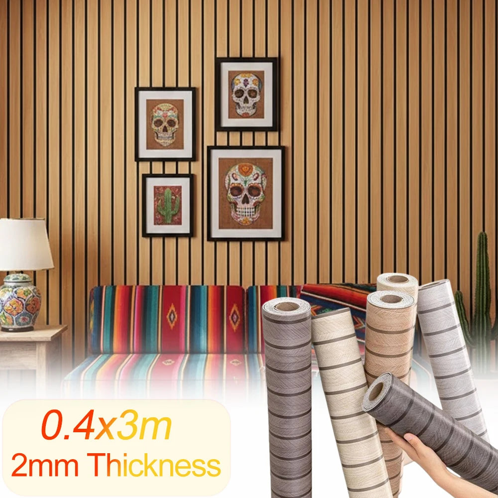Adesivo Murale a Griglia in Legno Autoadesivo Decorazione di Sfondo per Camera da Letto Soggiorno Cucina Carta da Parati in PVC Impermeabile