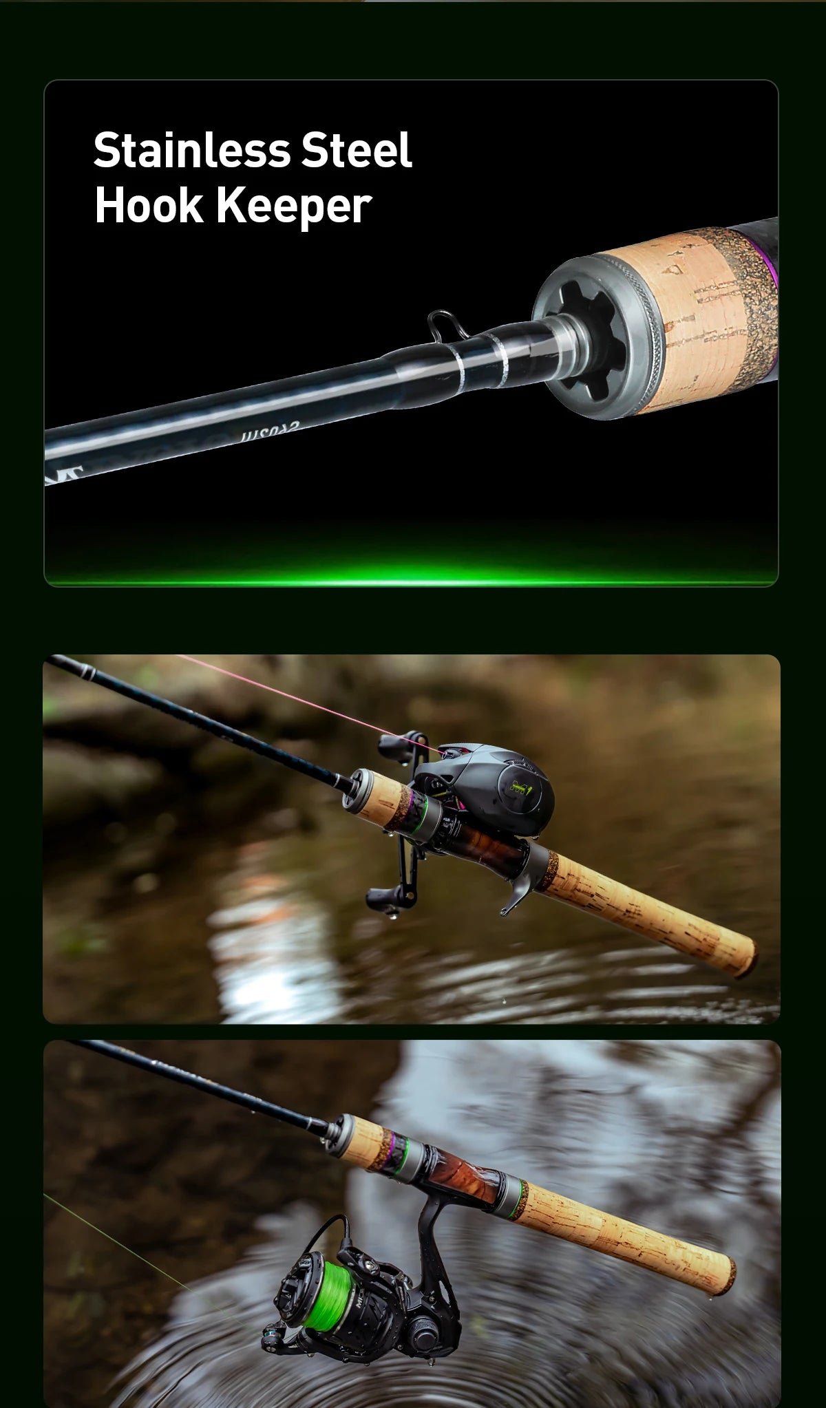 HANDING 78g Micro BFS Canna da pesca Canna da pesca in carbonio Peso esca 1-8g FUJI ®   Anelli guida O+A Alimentazione UL/L per canna da pesca alla trota BFS