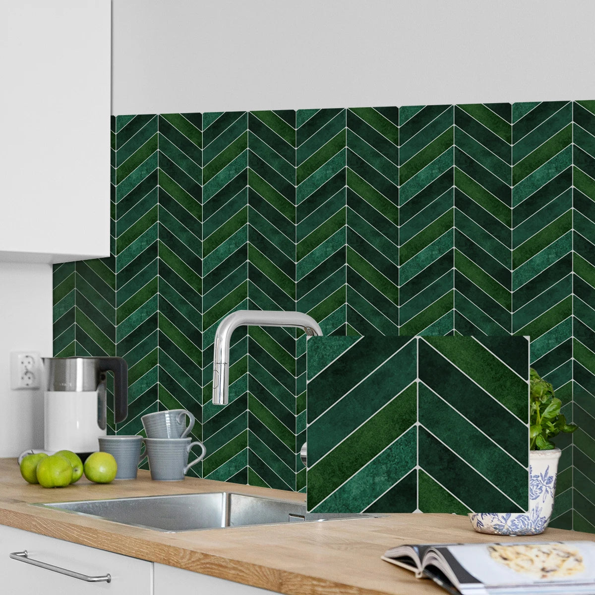 Piastrelle adesive effetto marmo beige per pareti, bagno e cucina