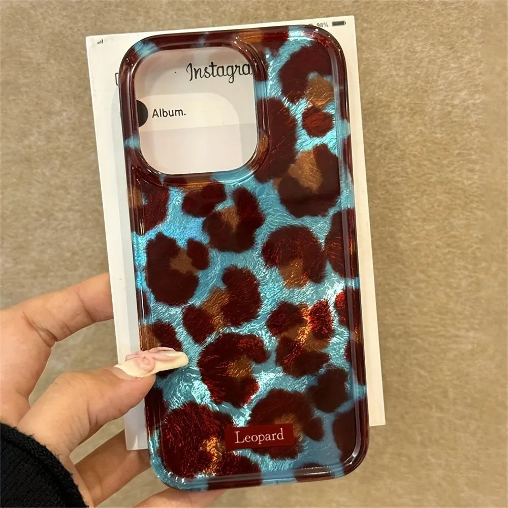 Custodia morbida per telefono con stampa leopardata semplice moda per custodie iPhone 17 iPhone 16 Pro Max 15 14 13 12 11 XS X XR 7 8 Plus Cover