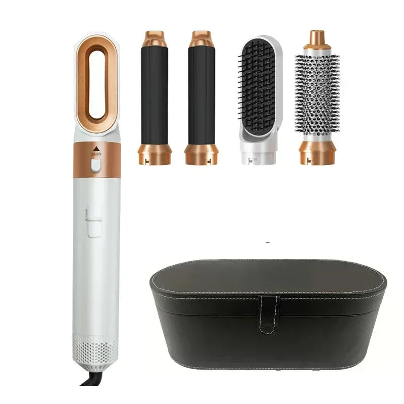 Asciugacapelli 5 in 1 Set pettine caldo Ferro arricciacapelli professionale Piastra per capelli Strumento per lo styling per asciugacapelli professionale per uso domestico