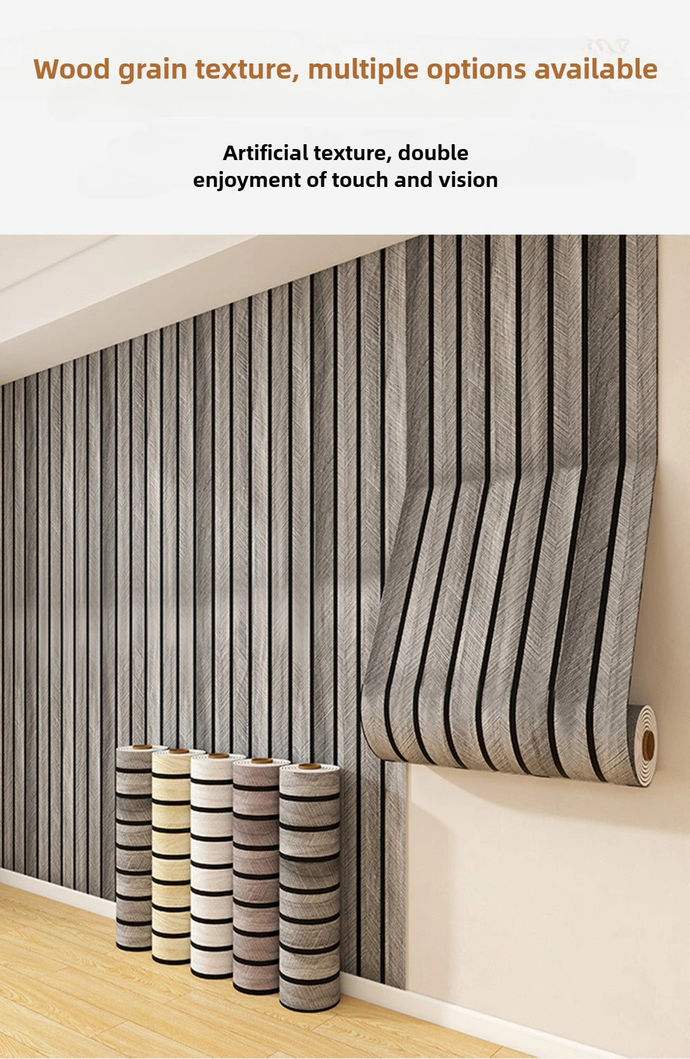 Adesivo Murale a Griglia in Legno Autoadesivo Decorazione di Sfondo per Camera da Letto Soggiorno Cucina Carta da Parati in PVC Impermeabile