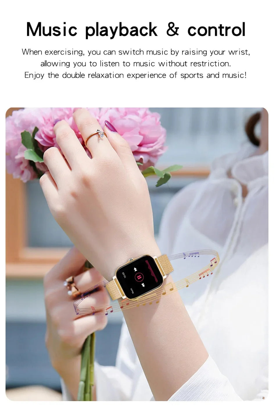 Orologio intelligente per telefono Android. Schermo a colori da 1,44 pollici Full Touch Chiamata Bluetooth Orologio intelligente Ricarica magnetica