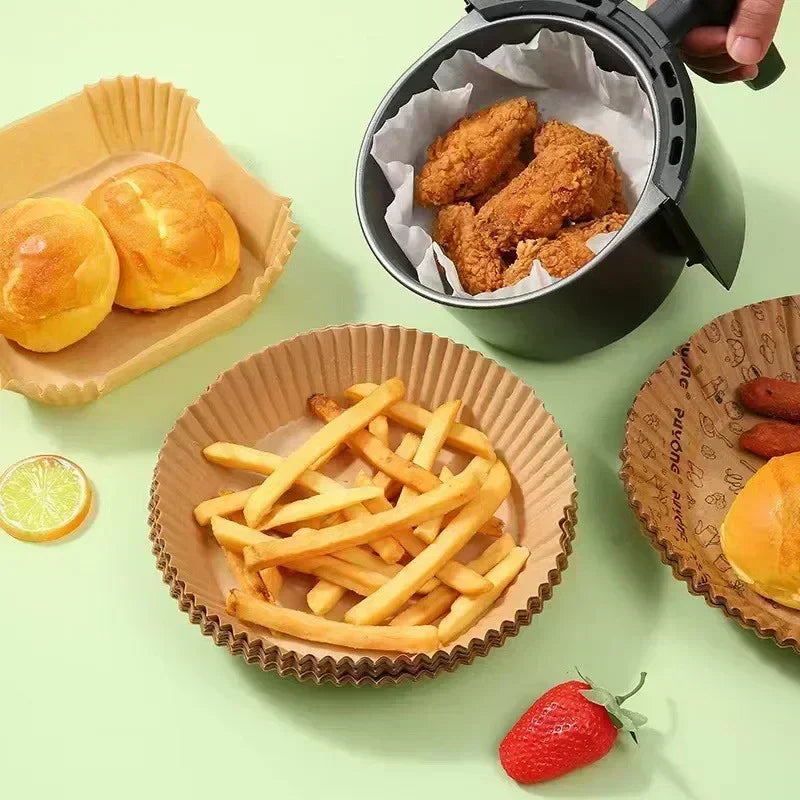 Air Fryer Paper fryer air paper Disposable Square round Airfryer Papers Paper Molds for Fryer for Oven Pan Oil-Proof KitchenTool