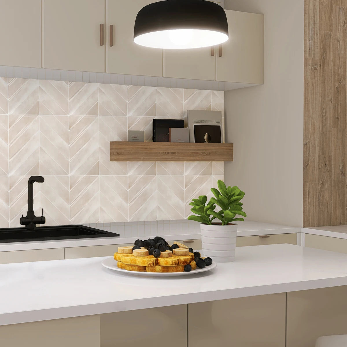 Piastrelle adesive effetto marmo beige per pareti, bagno e cucina