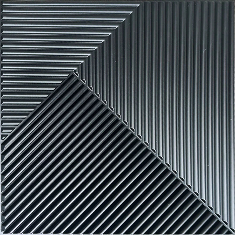 Pannello da parete 3D decorato con design a diamante da 10 pezzi, 30 cm x 30 cm bianco opaco/nero, pannello da parete per decorazione domestica fai da te