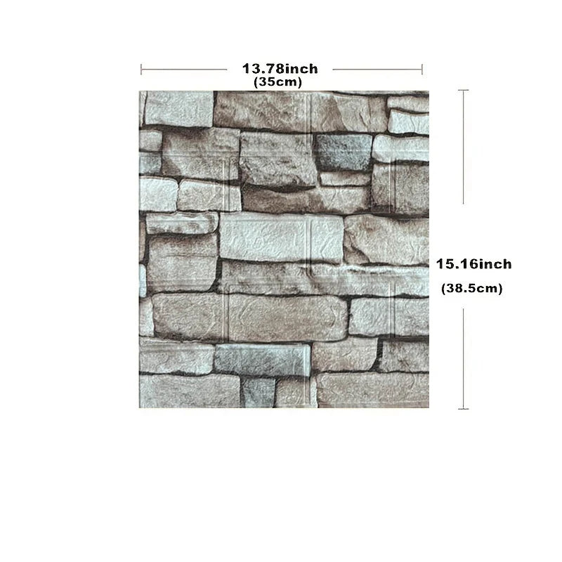 Autoadesiva 1-40 pz 38.5X35 cm FAI DA TE 3D Carta Da Parati Retro Modello di Mattoni Adesivi Murali Impermeabile Decorazione Della Stanza Schiuma decorazione della casa