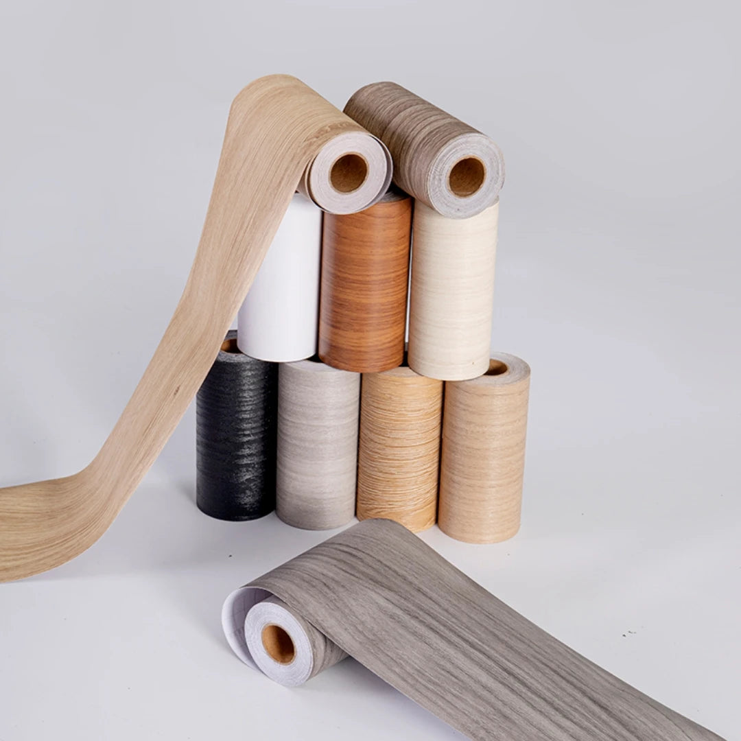 1 rotolo di adesivi murali per battiscopa con venature del legno imitazione addensata, decorazione autoadesiva per l'angolo della parete della camera da letto del soggiorno