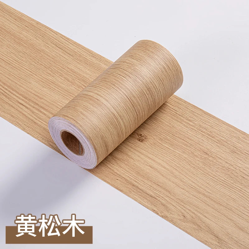1 rotolo di adesivi murali per battiscopa con venature del legno imitazione addensata, decorazione autoadesiva per l'angolo della parete della camera da letto del soggiorno