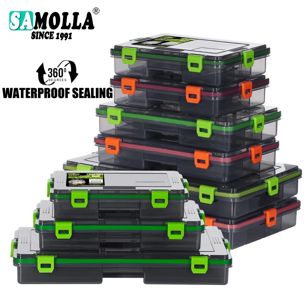 SAMOLLA Attrezzatura da pesca Scatola impermeabile per riporre esche Scatole per ganci per esche Custodia per contenitori per esche Accessori per la pesca