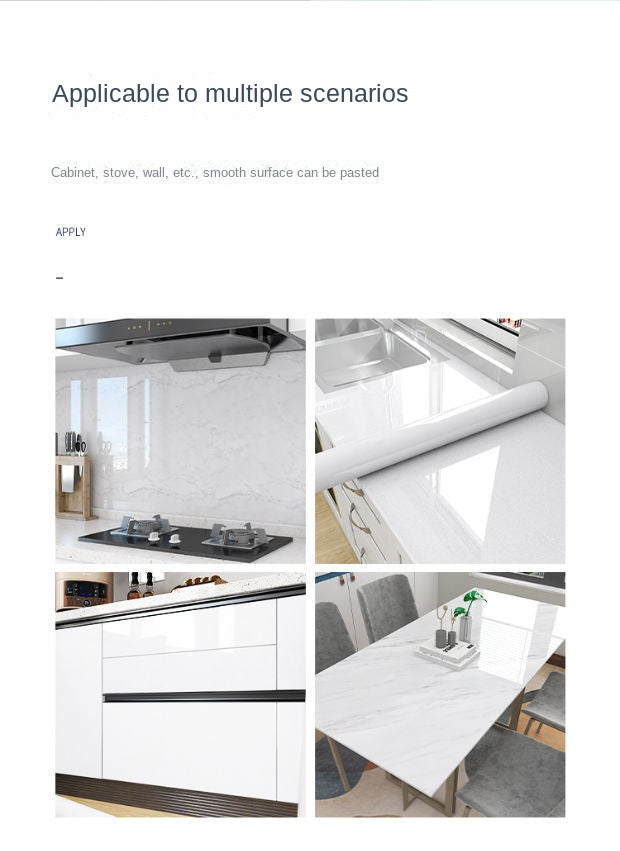 Thick Oil Proof Wall Stickers Waterproof Foil Wallpaper Marble Self Adhesive Removable Contact Paper for Bathroom Decor Kitchen