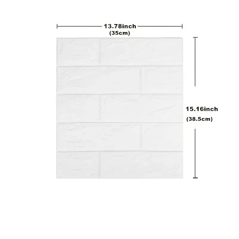 Autoadesiva 1-40 pz 38.5X35 cm FAI DA TE 3D Carta Da Parati Retro Modello di Mattoni Adesivi Murali Impermeabile Decorazione Della Stanza Schiuma decorazione della casa