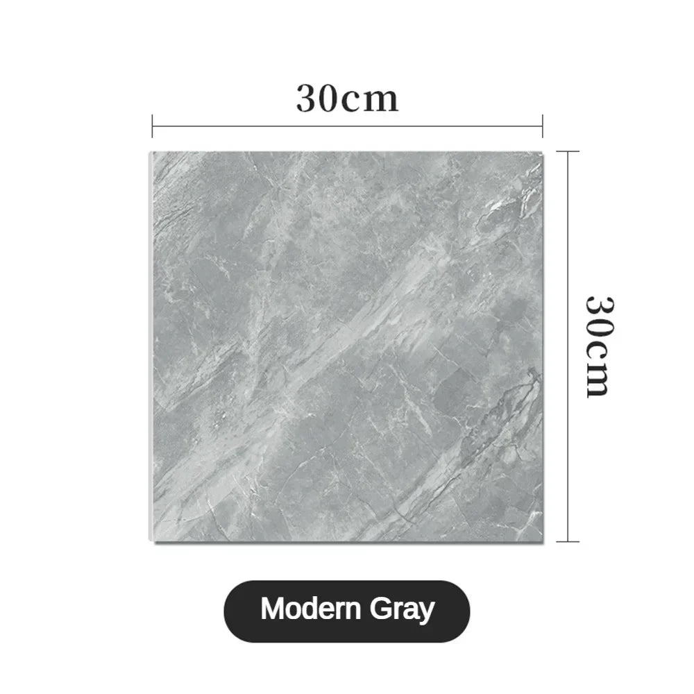 10/30/50PCS Thickened Self-adhesive Decor Wall Sticker Marble Tile Floor Sticker PVC Waterproof Toilet Kitchen Home Floor