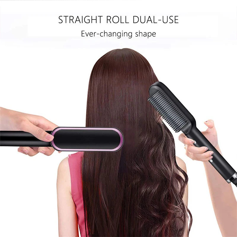 Piastra per capelli professionale a riscaldamento rapido elettrico pettine caldo piastra per capelli cura personale spazzola multifunzionale per acconciatura