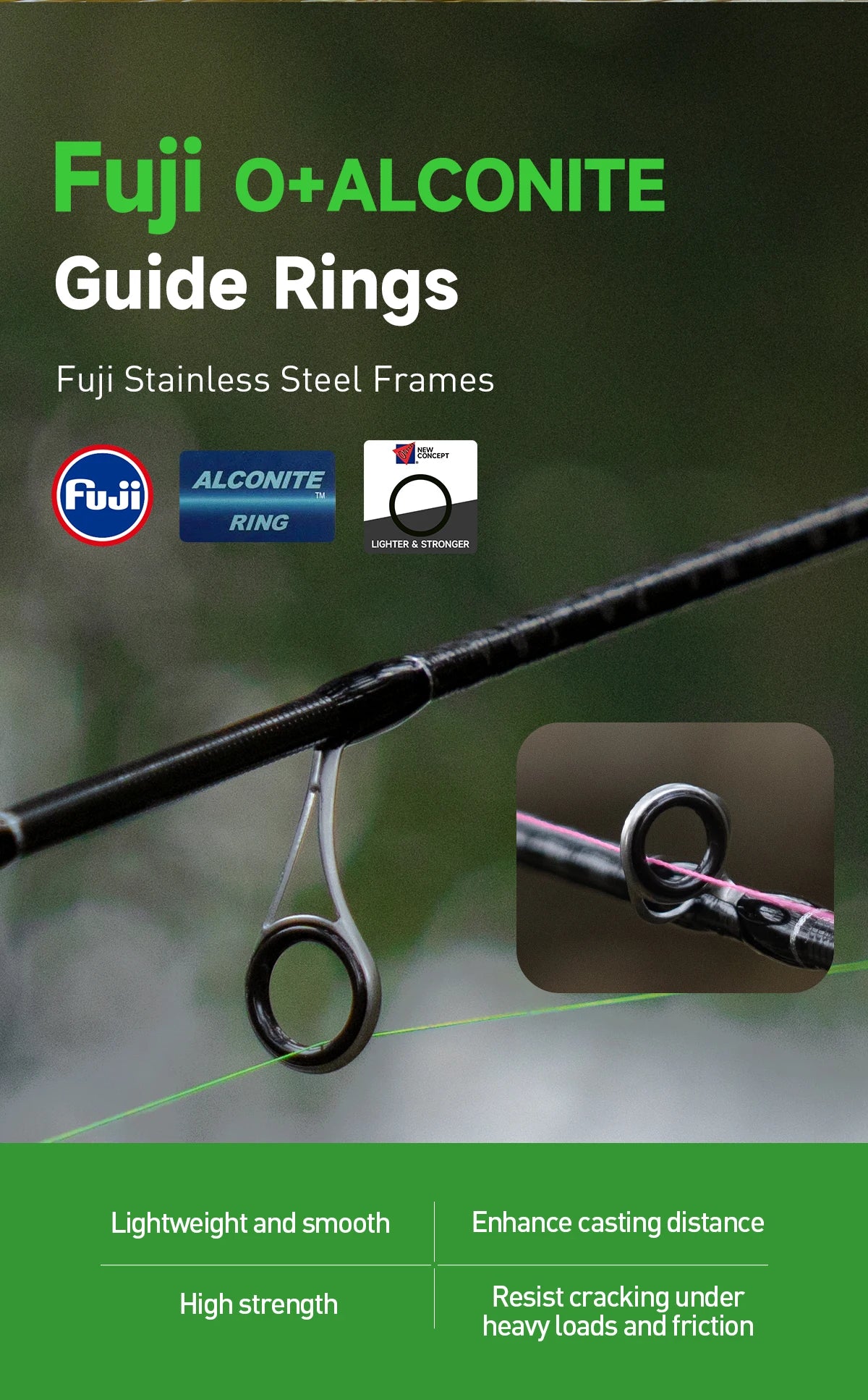 HANDING 78g Micro BFS Canna da pesca Canna da pesca in carbonio Peso esca 1-8g FUJI ®   Anelli guida O+A Alimentazione UL/L per canna da pesca alla trota BFS