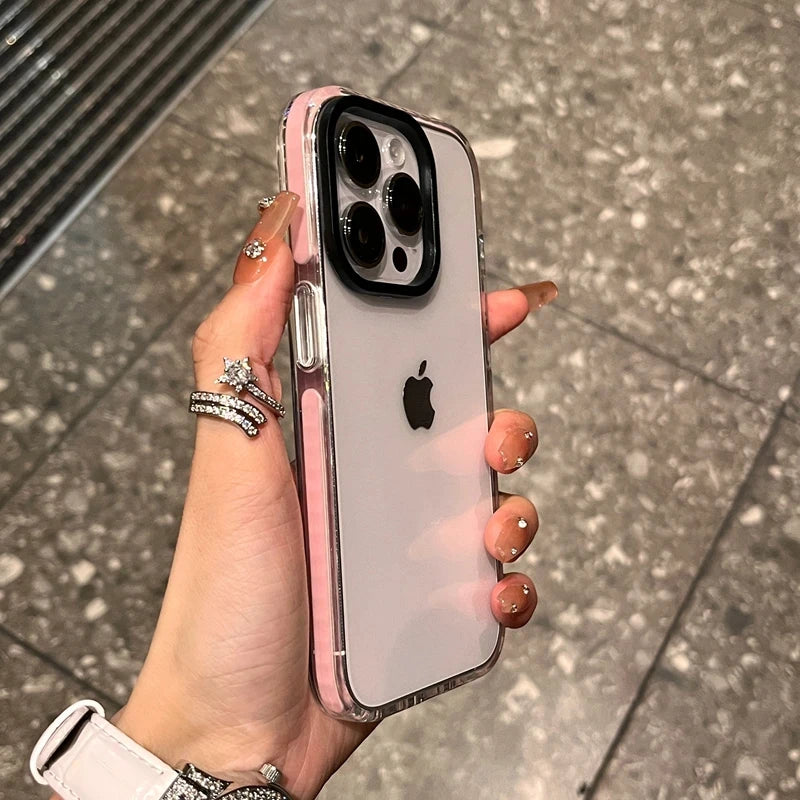 Custodia trasparente di lusso per iPhone 15 14 13 12 11 Pro Max 7 8 Plus X Xs Max XR Cover in TPU trasparente antiurto