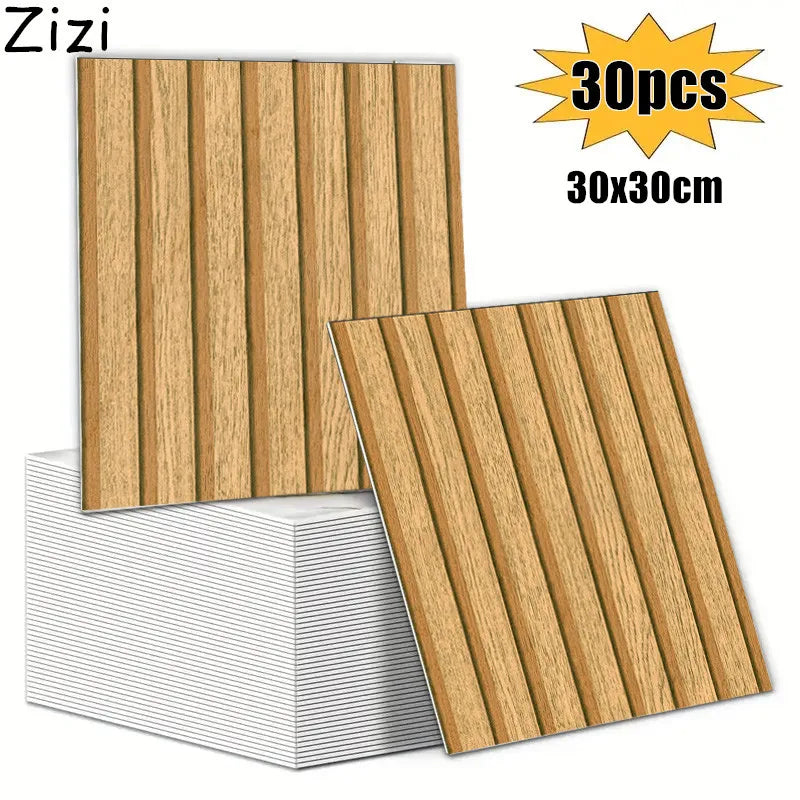 Adesivo per piastrelle da parete in legno Grand Wallpfoor rimovibile Adesivi murali autoadesivi in legno per la decorazione della parete della cucina della camera da letto del soggiorno