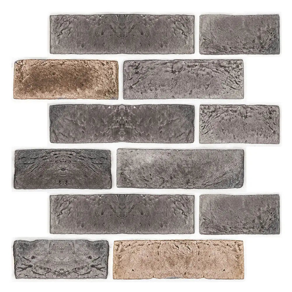 3D Wall Sticker Self-adhesive Faux Brick Wall Panel Peel and Stick Tile Backsplash for Kitchen Bedroom Waterproof Tile Sticker