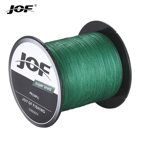 JOF PE intrecciato X4 lenza, resistente all'abrasione lenza sottile durevole per accessori per la pesca all'aperto 300M 500M 1000M