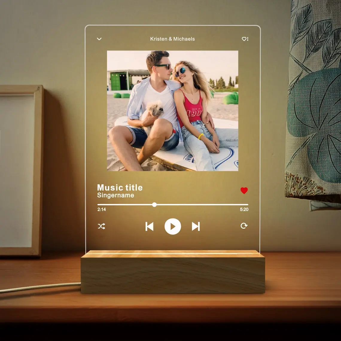 Luce notturna 3D personalizzata Lampada con foto e testo personalizzati Regali personalizzati per San Valentino, matrimonio, compleanno, lampada 3D a 7 colori
