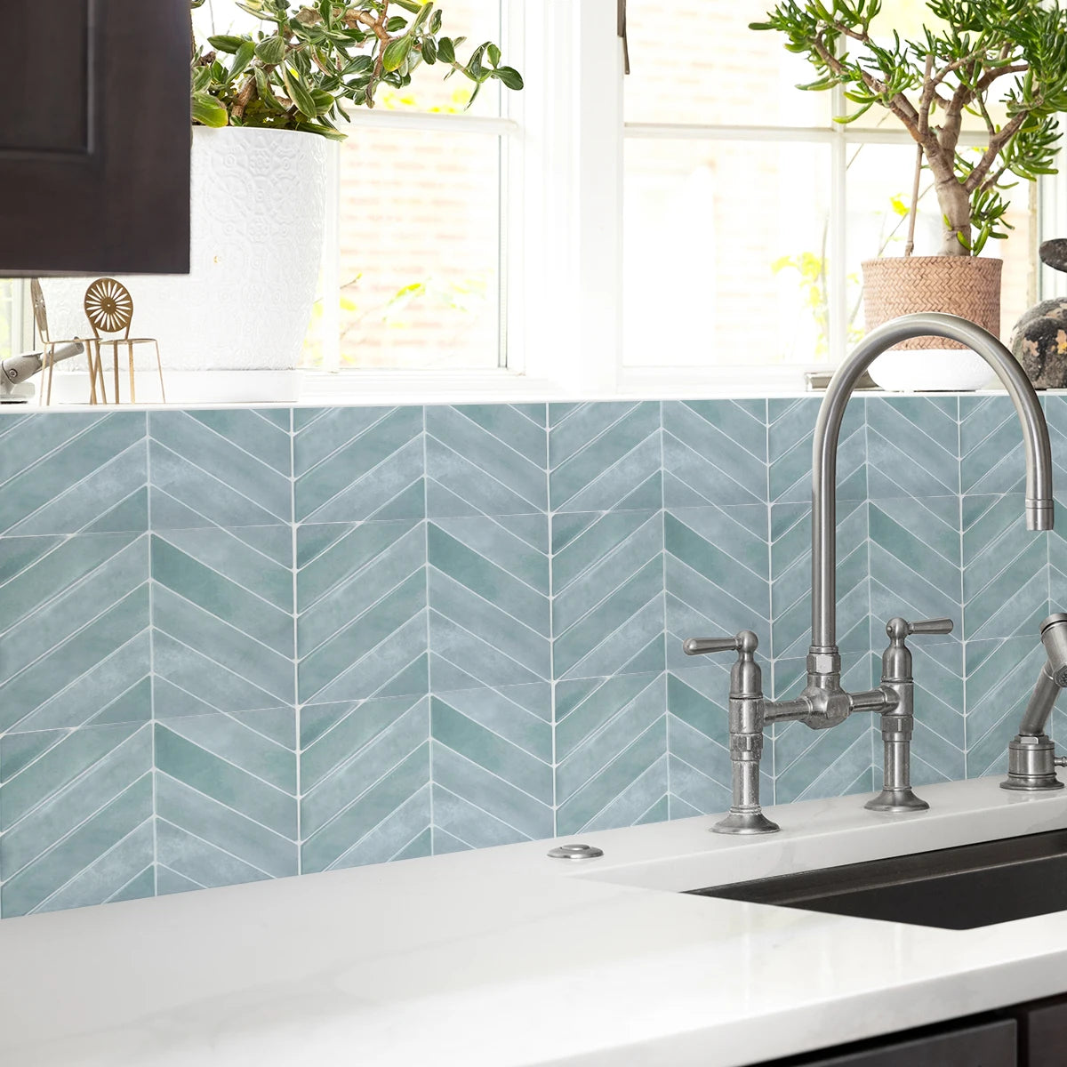 Piastrelle adesive effetto marmo beige per pareti, bagno e cucina