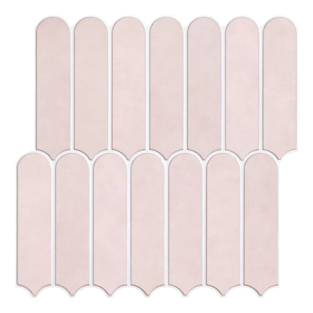 1/10pcs 3D Decorative Tile Stickers, 3D Fish Scale Textures, Matte 30cm x 30cm, Water and Mold Resistant, for Kitchen Bathroom W