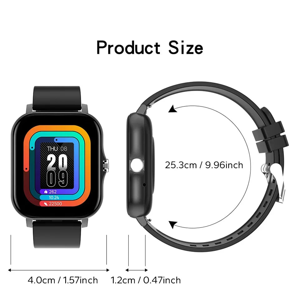 Orologio intelligente per telefono Android. Schermo a colori da 1,44 pollici Full Touch Chiamata Bluetooth Orologio intelligente Ricarica magnetica