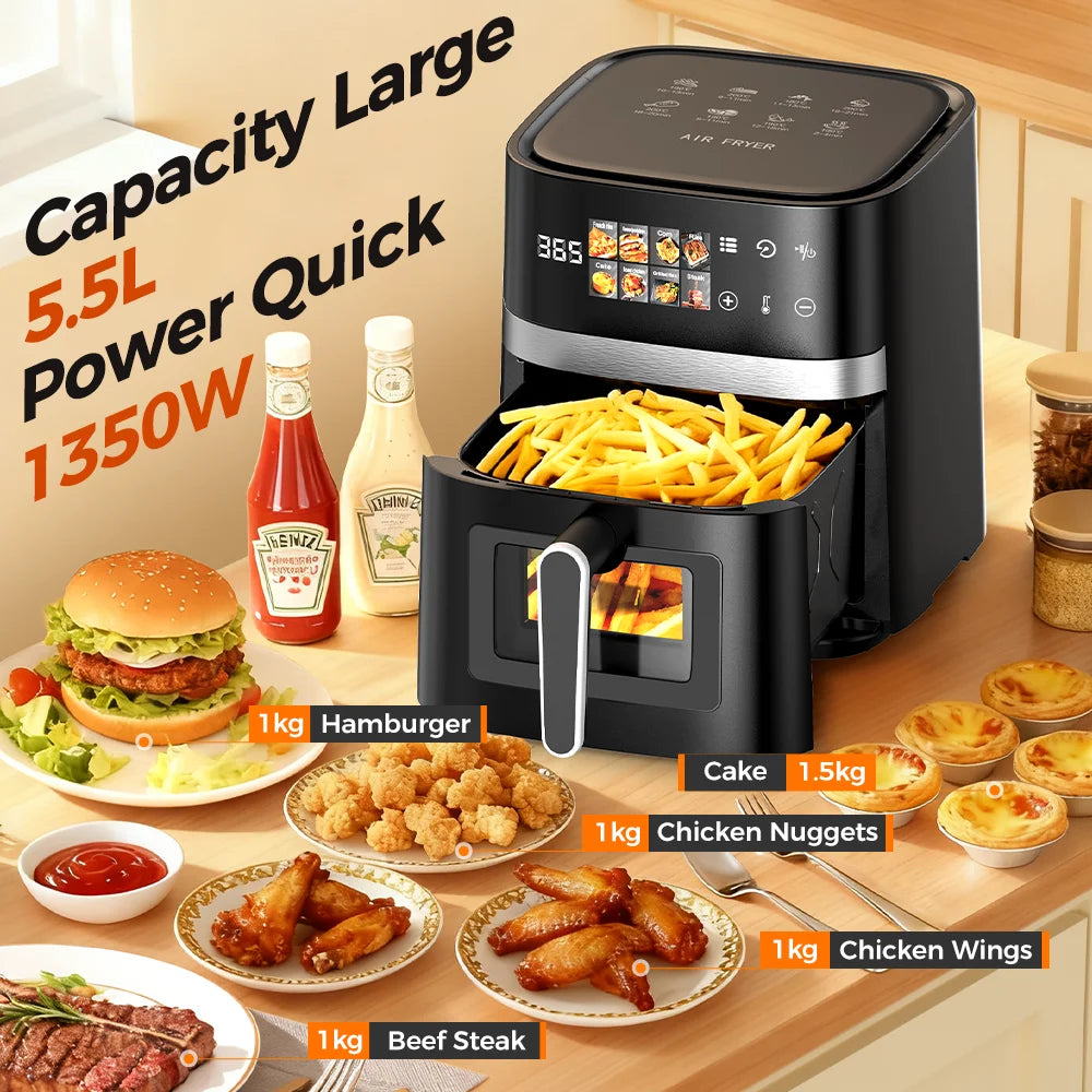 frigitrice ad aria 5.5l 8 in 1