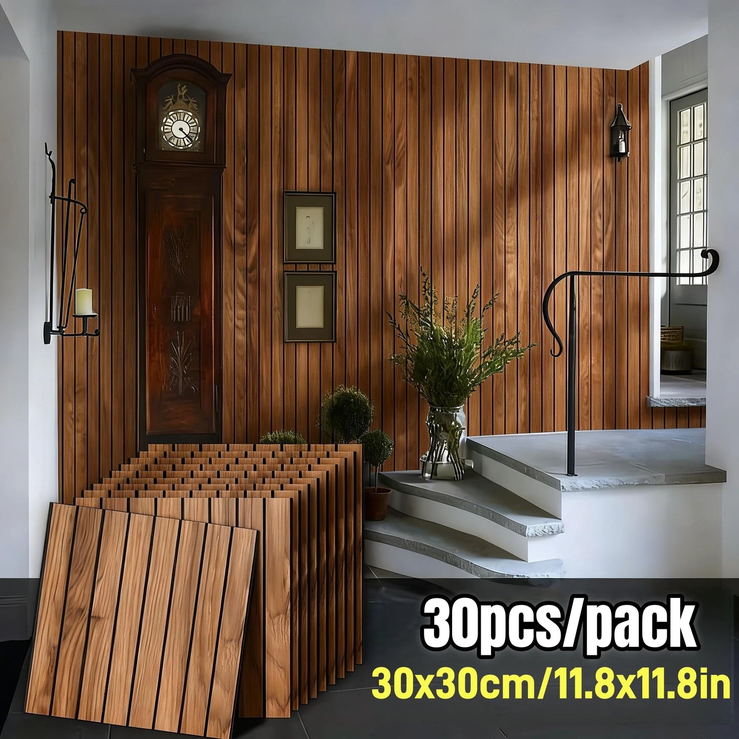 Pannelli decorativi effetto legno per pareti – Set 30 pezzi