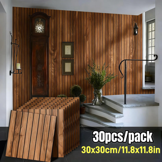 Pannelli decorativi effetto legno per pareti – Set 30 pezzi