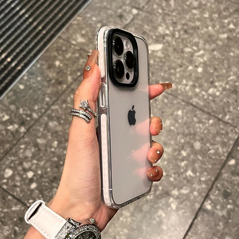 Custodia trasparente di lusso per iPhone 15 14 13 12 11 Pro Max 7 8 Plus X Xs Max XR Cover in TPU trasparente antiurto