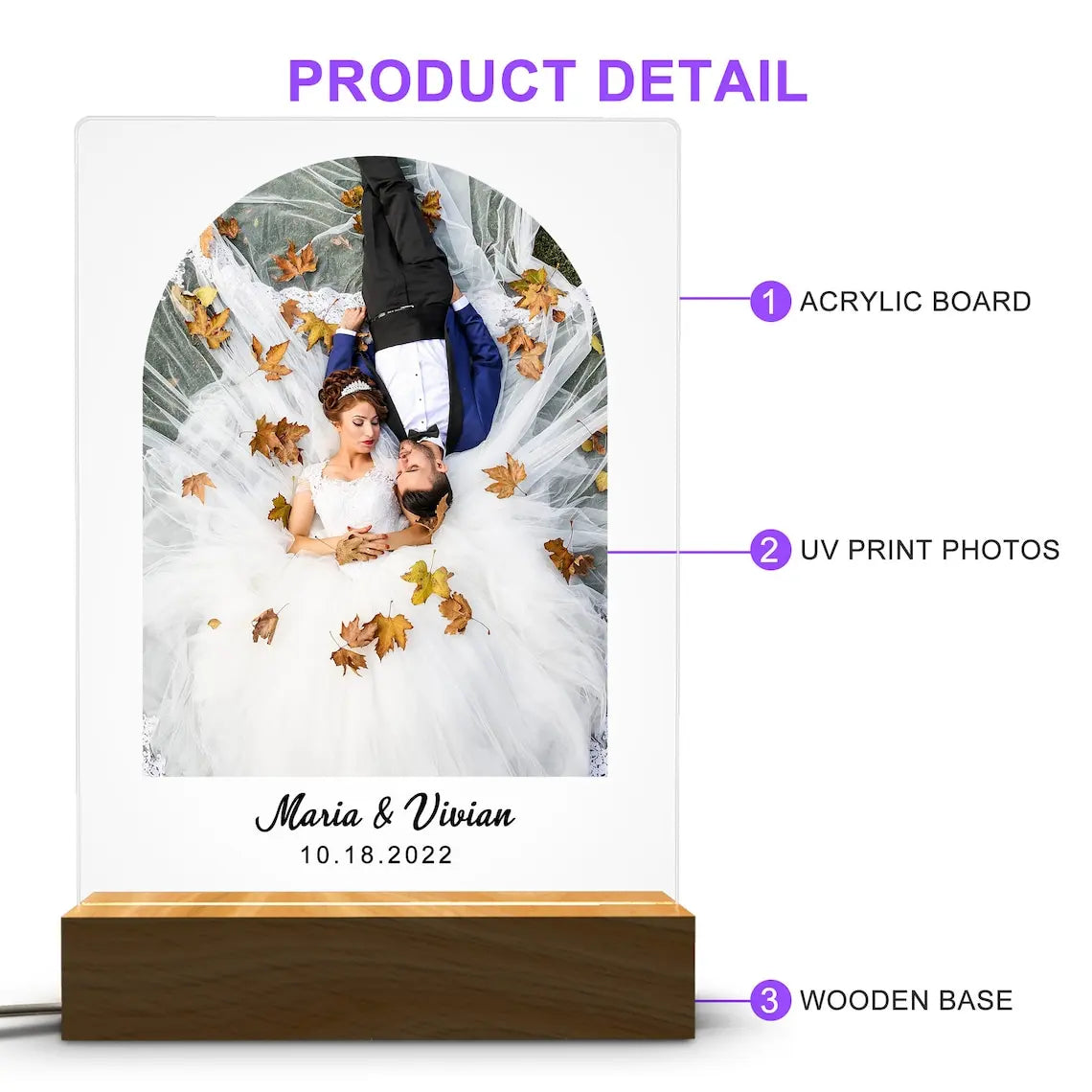Luce notturna 3D personalizzata Lampada con foto e testo personalizzati Regali personalizzati per San Valentino, matrimonio, compleanno, lampada 3D a 7 colori