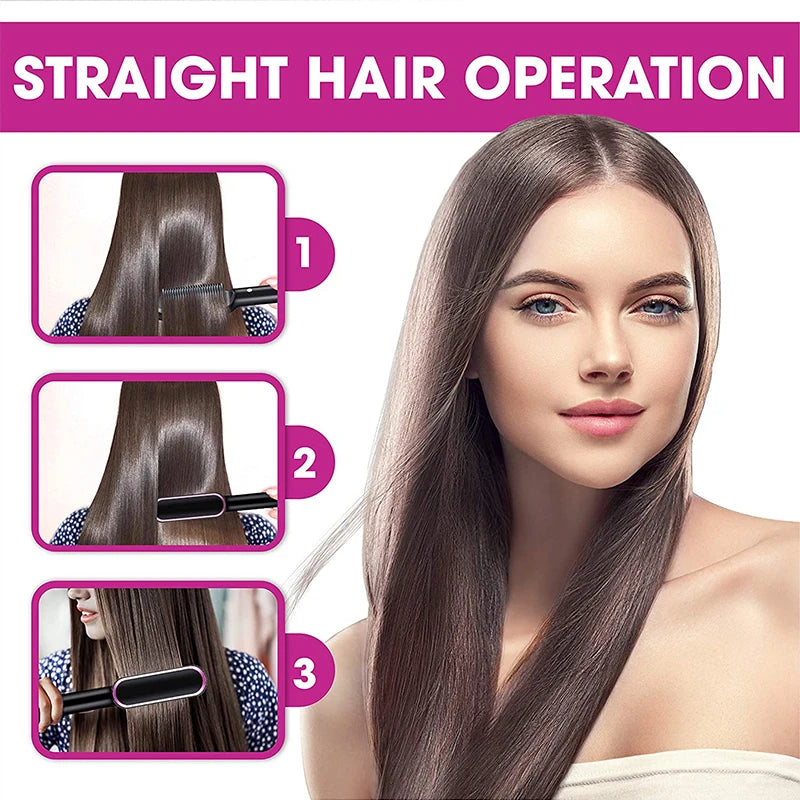 Piastra per capelli Ptc professionale Pettine caldo elettrico riscaldato rapidamente Pettine per capelli Cura personale Spazzola per acconciature multifunzionale