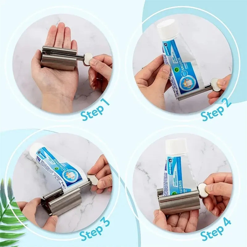 1pc In Acciaio Inox Wringer Rullo Ruota Dispenser per Unguenti Cosmetici Accessori Per Il Bagno Dentifricio Spremiagrumi Tubo Rullo