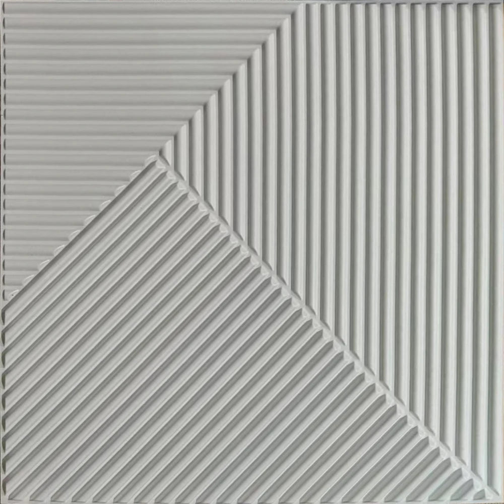 Pannello da parete 3D decorato con design a diamante da 10 pezzi, 30 cm x 30 cm bianco opaco/nero, pannello da parete per decorazione domestica fai da te