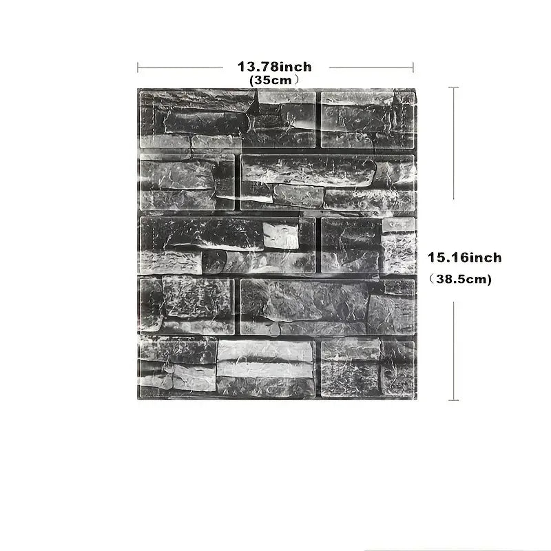 Autoadesiva 1-40 pz 38.5X35 cm FAI DA TE 3D Carta Da Parati Retro Modello di Mattoni Adesivi Murali Impermeabile Decorazione Della Stanza Schiuma decorazione della casa