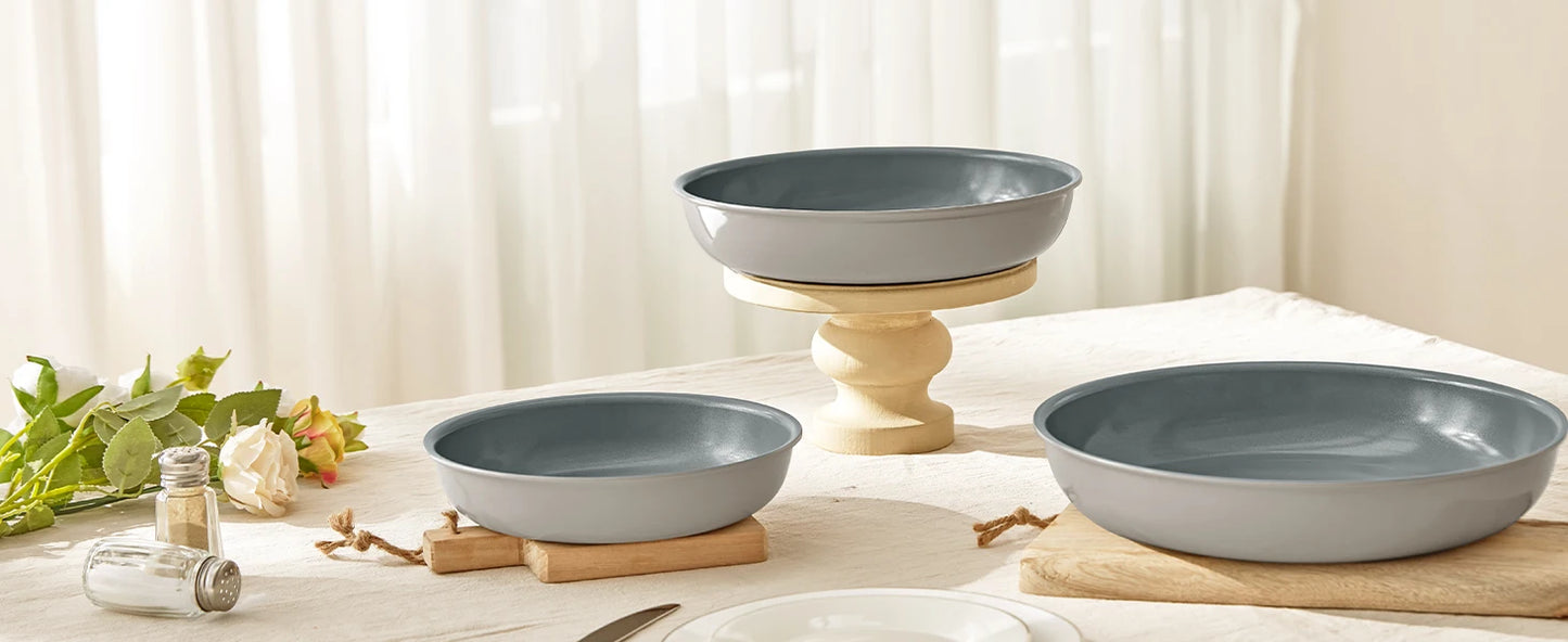Set Padella Antiaderente Manico Rimovibile 20 cm 24 cm 28 cm, Padelle Induzione Antiaderente, Rivestimento Ceramico Antiaderente, Piccolo Lar