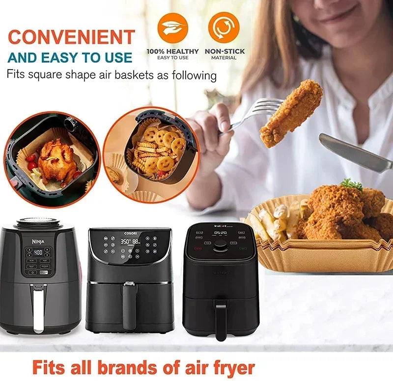Air Fryer Paper fryer air paper Disposable Square round Airfryer Papers Paper Molds for Fryer for Oven Pan Oil-Proof KitchenTool