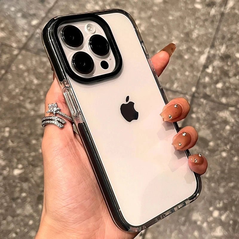 Custodia trasparente di lusso per iPhone 15 14 13 12 11 Pro Max 7 8 Plus X Xs Max XR Cover in TPU trasparente antiurto