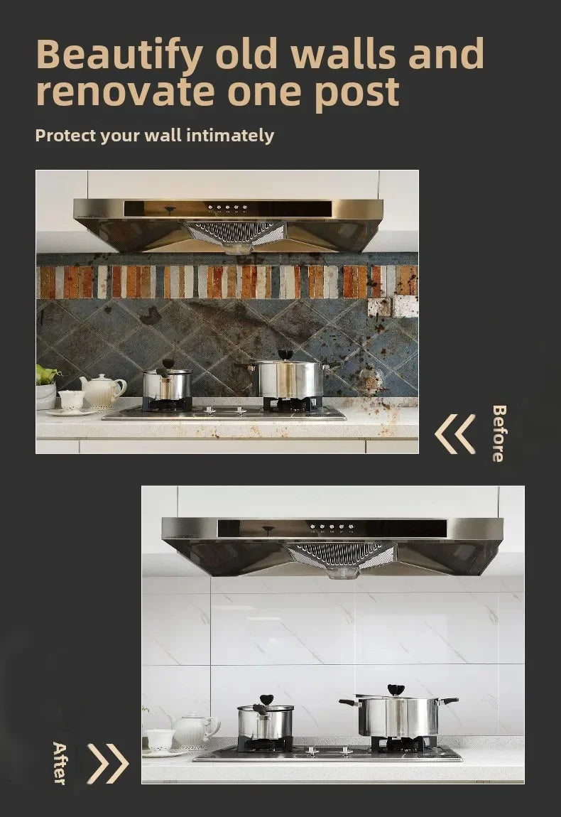 10-50Pcs PVC Marble Wall Stickers Self-Adhesive Thickened Tile Sticker Bathroom Waterproof Floor Sticker Kitchen Home Decoration