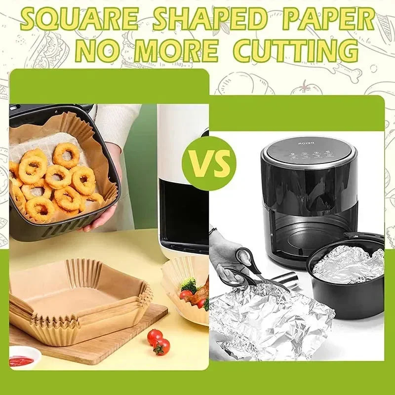 Air Fryer Paper fryer air paper Disposable Square round Airfryer Papers Paper Molds for Fryer for Oven Pan Oil-Proof KitchenTool