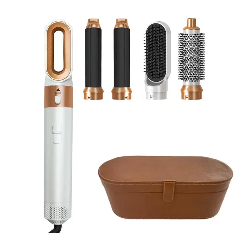 Asciugacapelli 5 in 1 Set pettine caldo Ferro arricciacapelli professionale Piastra per capelli Strumento per lo styling per asciugacapelli professionale per uso domestico