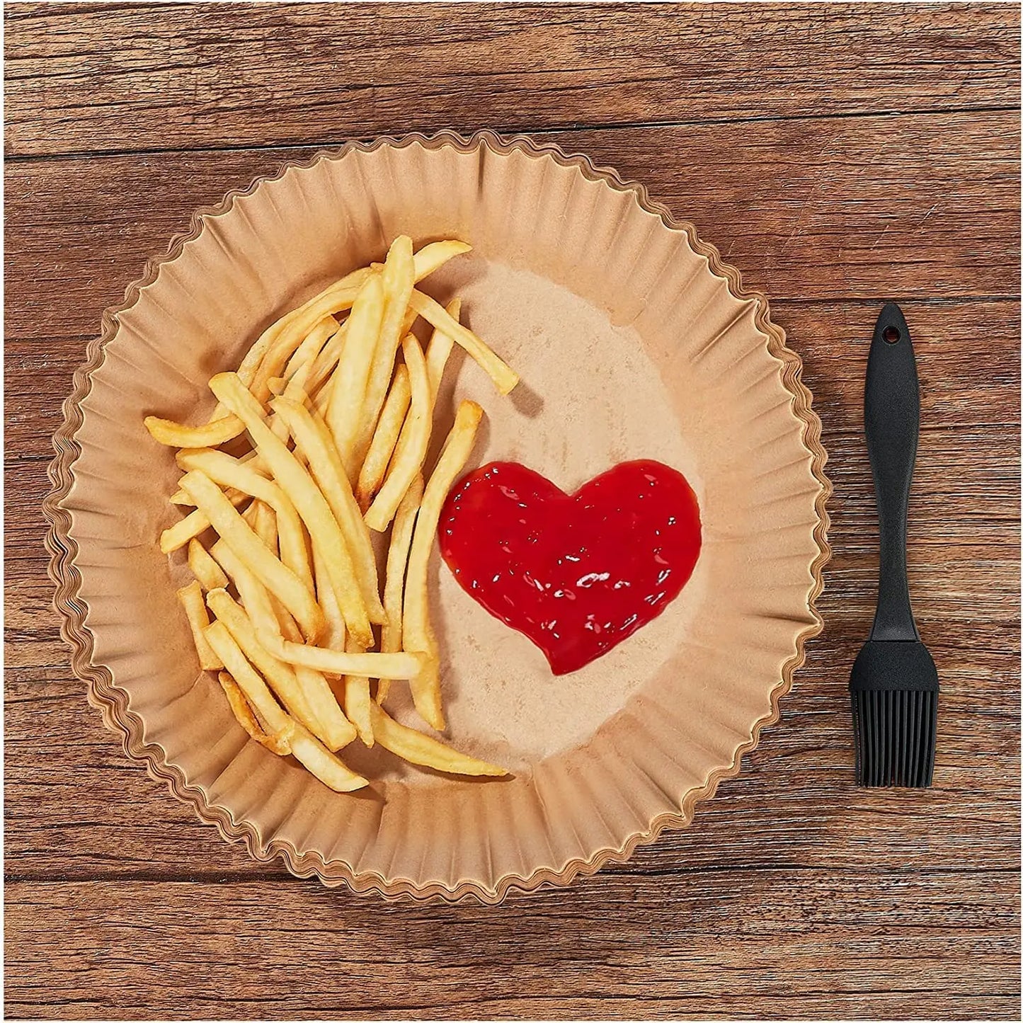 100 pz Friggitrice Ad Aria Fodere di Carta Usa E Getta Friggitrice Fodere Carta Pergamena A Prova di Olio A Prova di Acqua Food Grade Teglie Airfryer