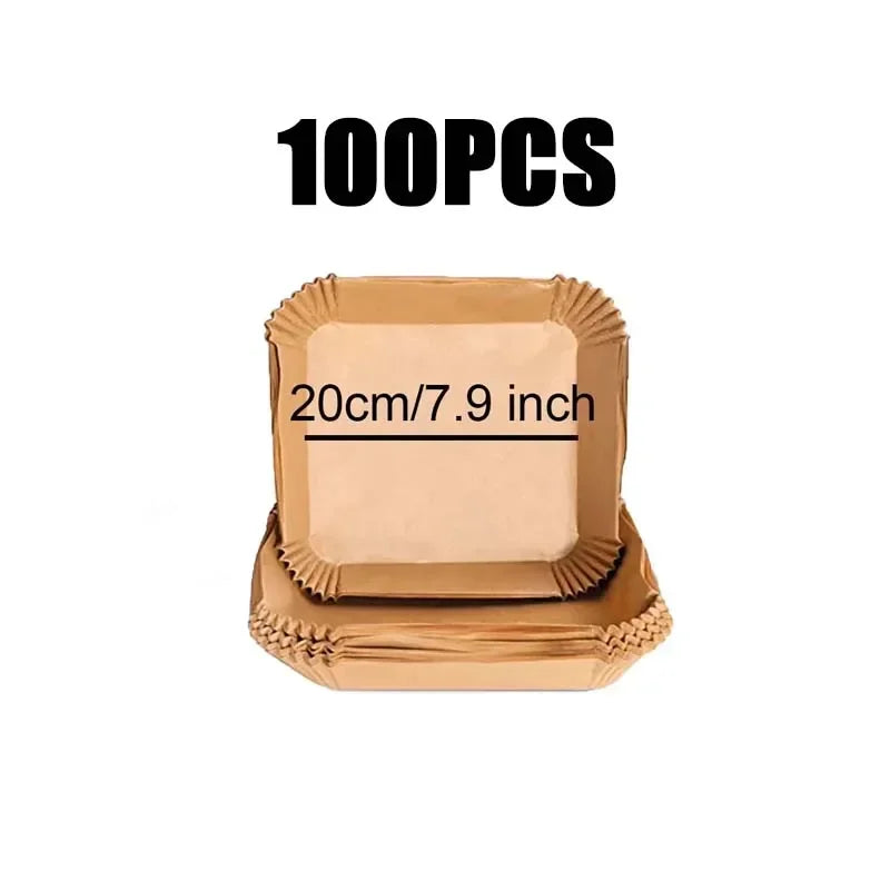 Air Fryer Paper fryer air paper Disposable Square round Airfryer Papers Paper Molds for Fryer for Oven Pan Oil-Proof KitchenTool