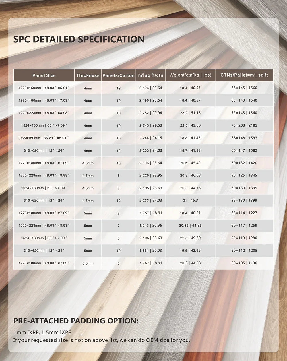 Pavimento SPC effetto legno con sistema a incastro